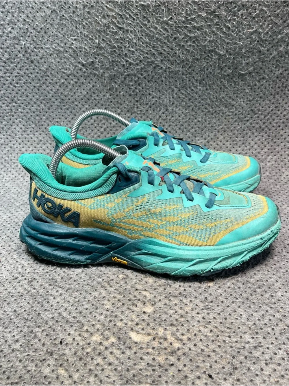 Hoka One One Speedgoat 5 Blue Running Shoes No Insoles Size 8.5 Women’s